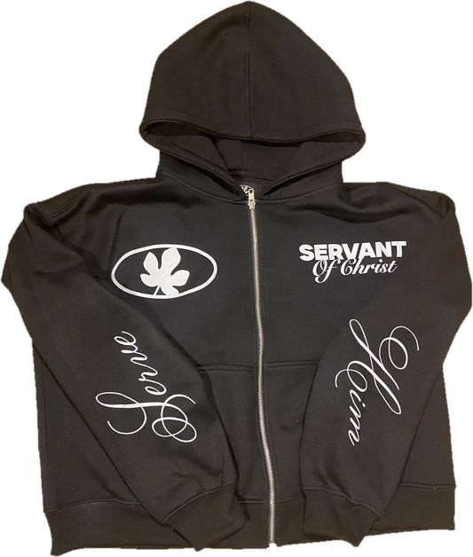 Black “Servant of Christ” Zip Up Hoodie