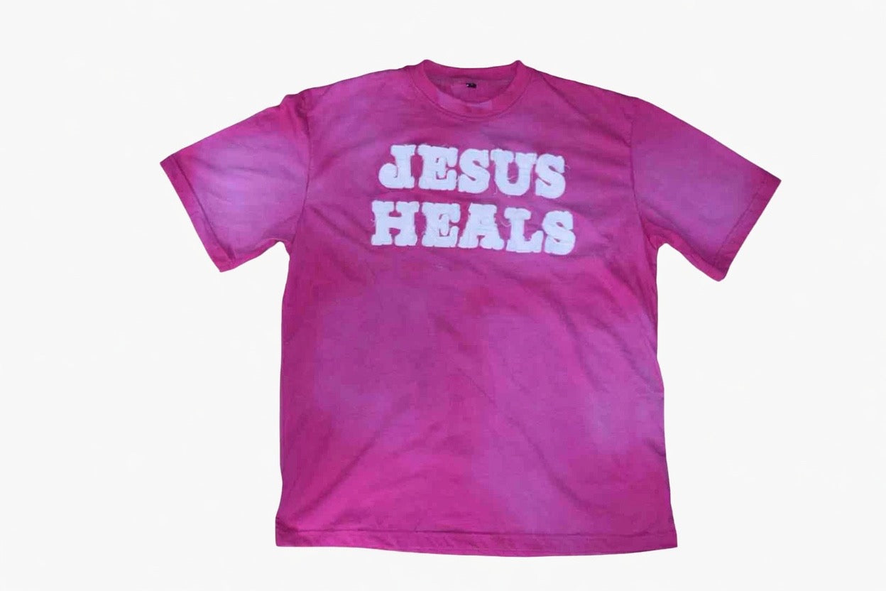 PINK JESUS HEALS T-SHIRT