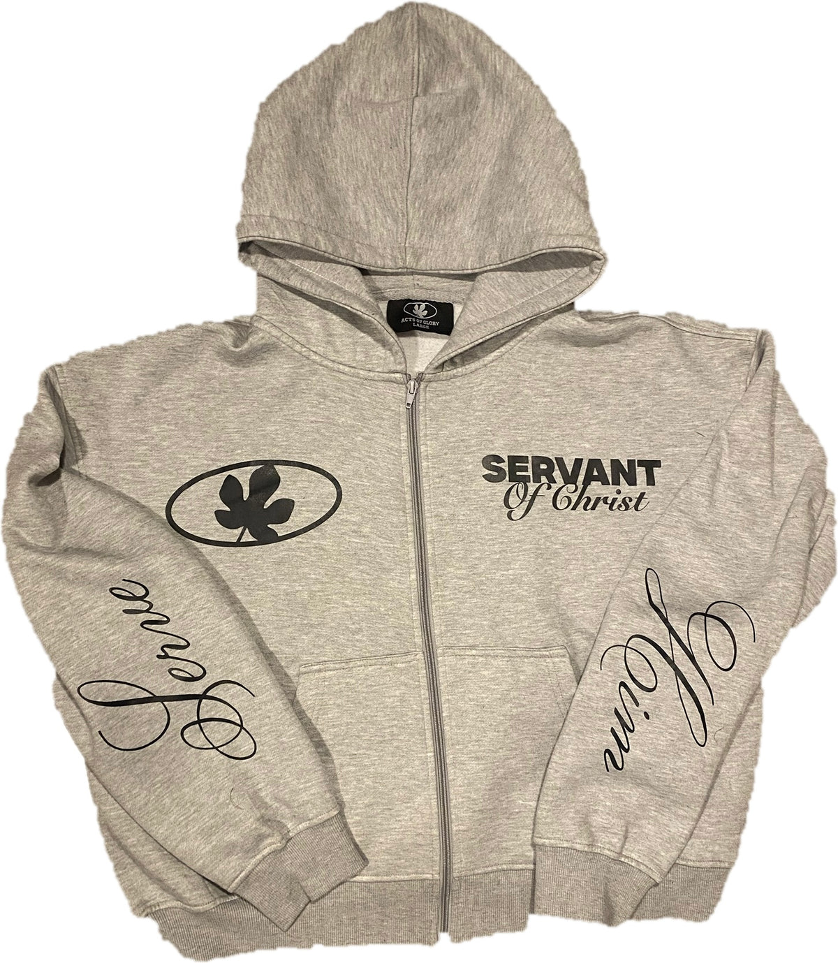 Grey “Servant of Christ” Zip Up